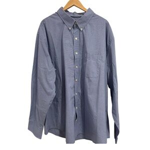Izod Men’s Button-Down Shirt | Blue Long Sleeve | Size 3XLT (Tall)